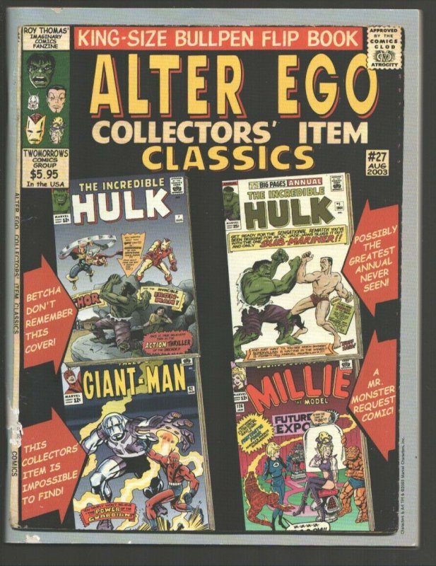 Alter Ego #27 (2003), raw, ungraded comic book — front cover