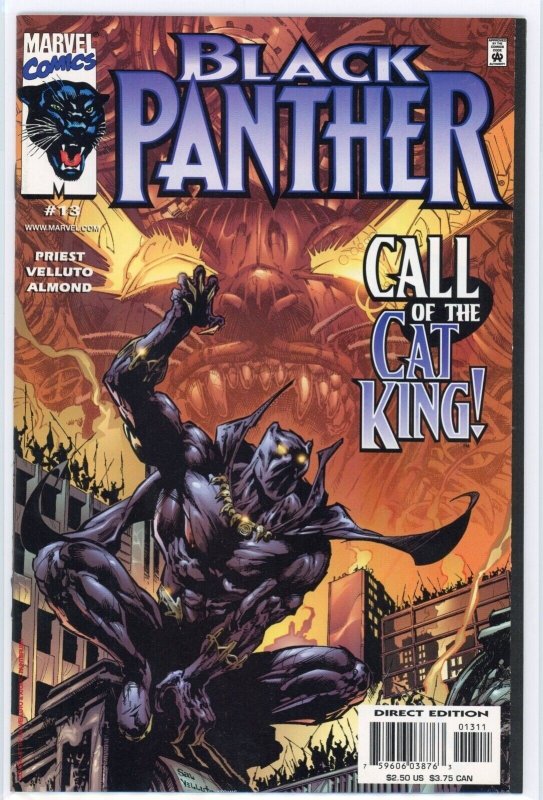 Black Panther #13 (Marvel Comics, 1999), raw comic book in VF/NM 9.0 condition — front cover