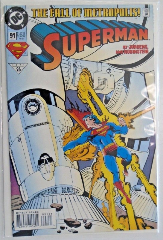 *Superman Vol 2 (1992) #91-124 (34 Books) (1992), raw, ungraded comic book — front cover