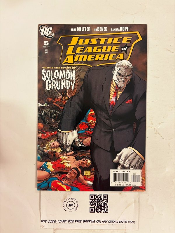 Justice League America #5 (DC Comics), raw comic book in NM condition — front cover