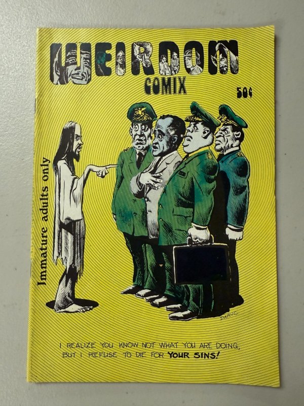 Weirdom Comix #14, raw comic book in VF condition — front cover