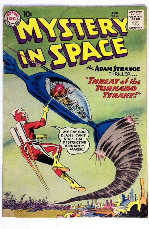 Mystery in Space #61 (DC Comics, 1960), raw comic book in VG condition — front cover