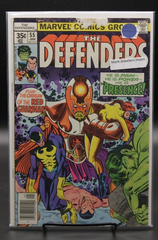 The Defenders #55 (Marvel Comics, 1978), raw, ungraded comic book — front cover