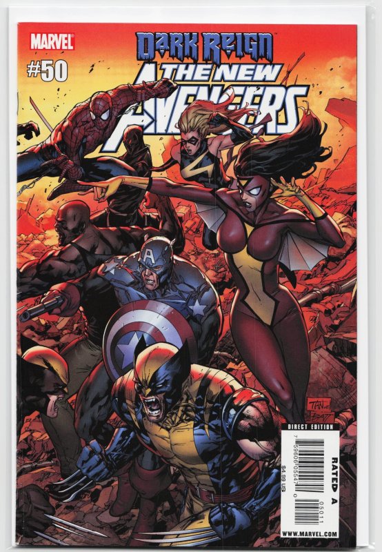 New Avengers #50 (Marvel Comics, 2009), raw, ungraded comic book — front cover
