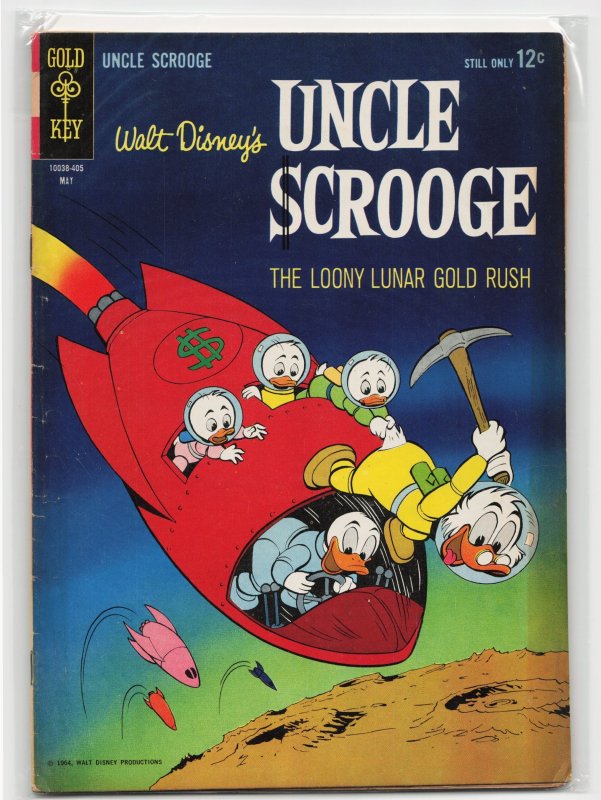 Uncle Scrooge #49 (Gold Key, 1964), raw, ungraded comic book — front cover