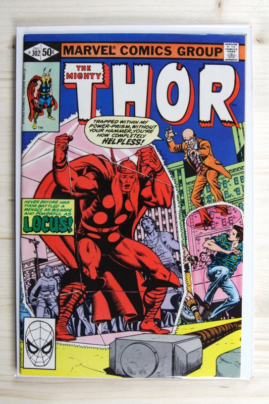 Thor #302 (Marvel Comics, 1980), raw comic book in VF+ 8.5 condition — front cover