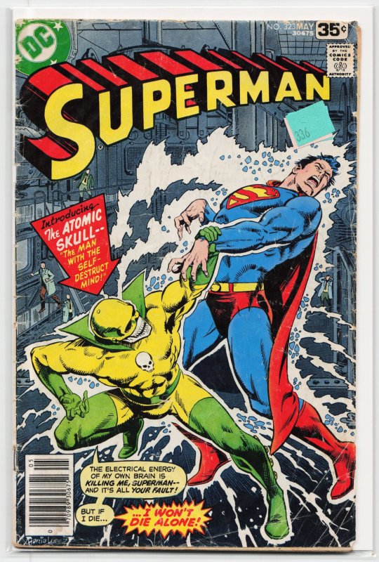 Superman #323 (DC Comics, 1978), raw, ungraded comic book — front cover