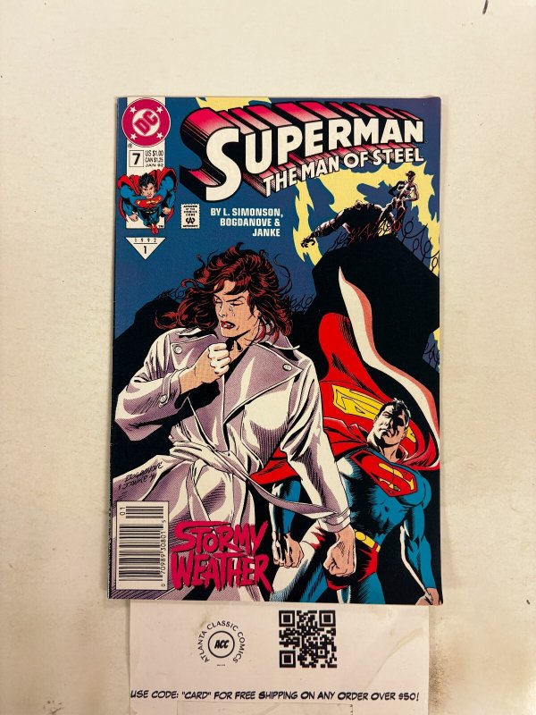 Superman the Man of Steel #7 (DC Comics), raw comic book in NM condition — front cover