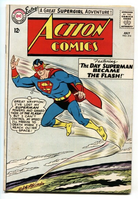 Action Comics #314 (DC Comics), raw comic book in FN+ condition — front cover