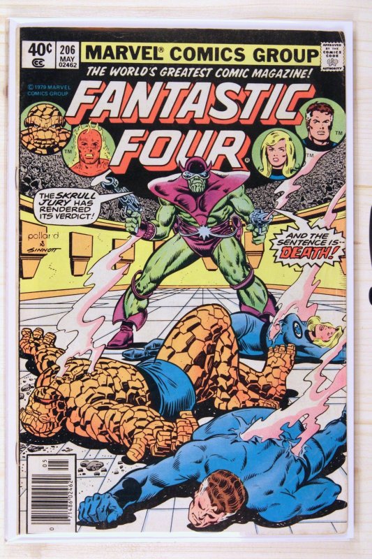 Fantastic Four #206 (Marvel Comics, 1979), raw comic book in FN 6.0 condition — front cover
