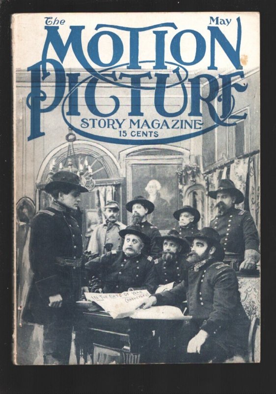 MAG: Motion Picture Story 5/1913-Photo Cover from Civil War Film "The Fire Fi..., raw, ungraded comic book — front cover