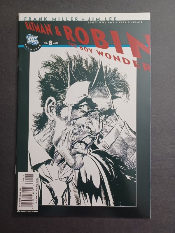 All Star Batman & Robin #8, raw comic book in NM condition — front cover