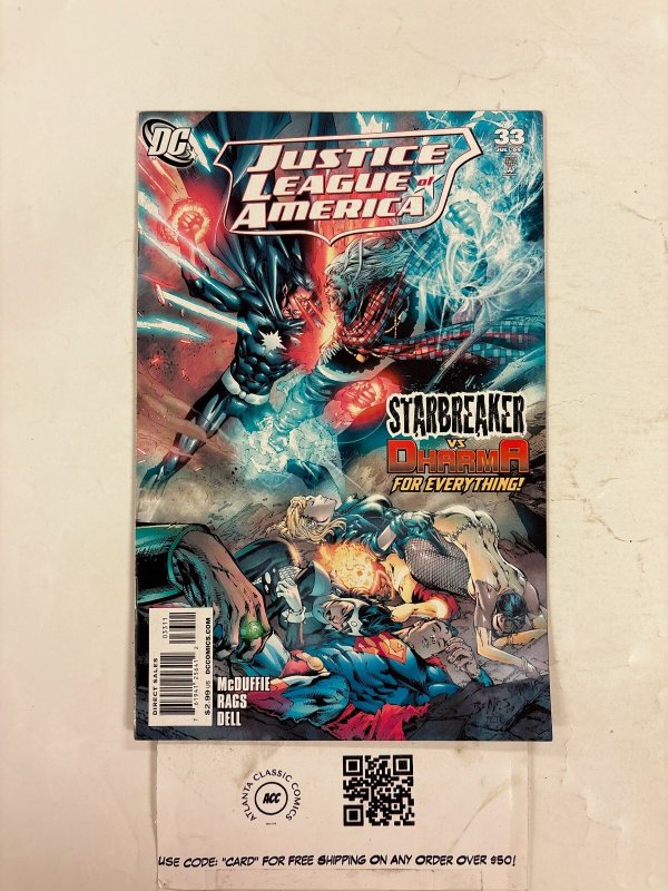 Justice League of America #33 (DC Comics), raw comic book in NM condition — front cover