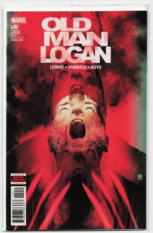 Old Man Logan #20 (Marvel Comics, 2017), raw, ungraded comic book — front cover