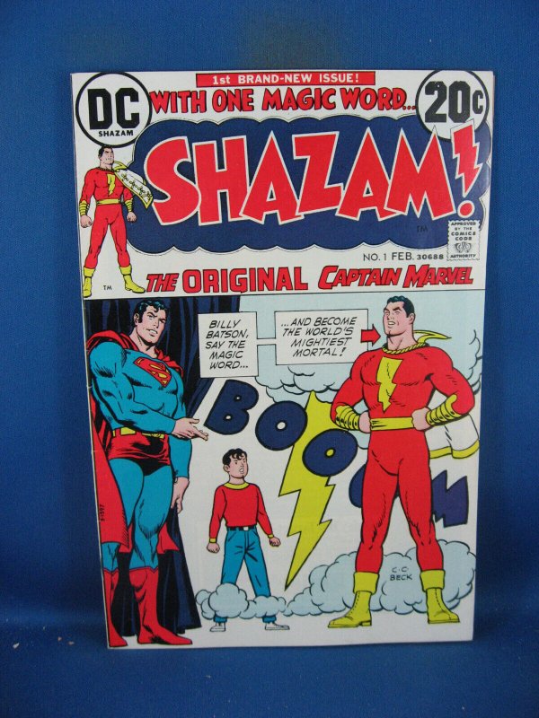 Shazam #1 (DC Comics, 1973), raw comic book in VF condition — front cover