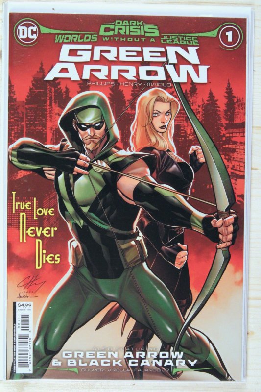 Dark Crisis: Worlds Without a Justice League - Green Arrow #1 (DC Comics, 2022), raw comic book in NM 9.6 condition — front cover