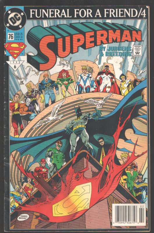 Superman #76 (DC Comics, 1993), raw, ungraded comic book — front cover