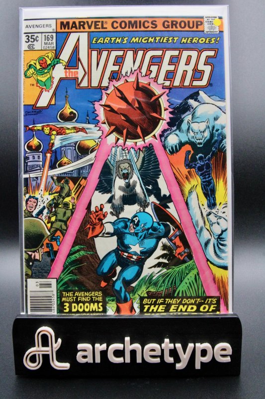 The Avengers #169 (Marvel Comics, 1978), raw, ungraded comic book — front cover