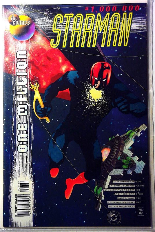 Starman One Million #1 (DC Comics, 1998), raw, ungraded comic book — front cover