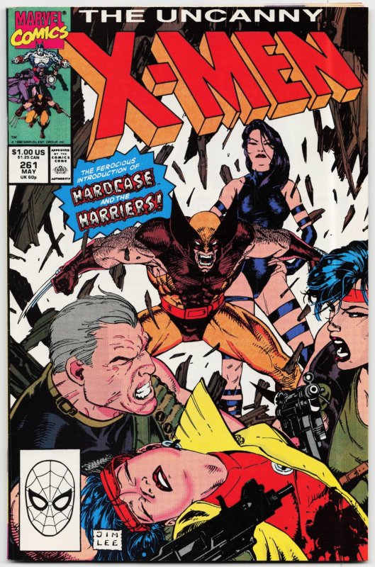 The Uncanny X-Men #261 (Marvel Comics, 1990), raw, ungraded comic book — front cover