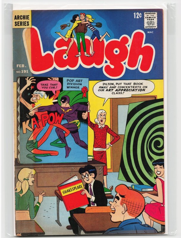 Laugh #191 (Archie Comics, 1967), raw, ungraded comic book — front cover