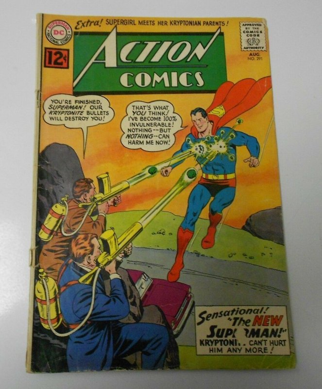 Action Comics #291 (DC Comics, 1962), raw comic book in VG- condition — front cover