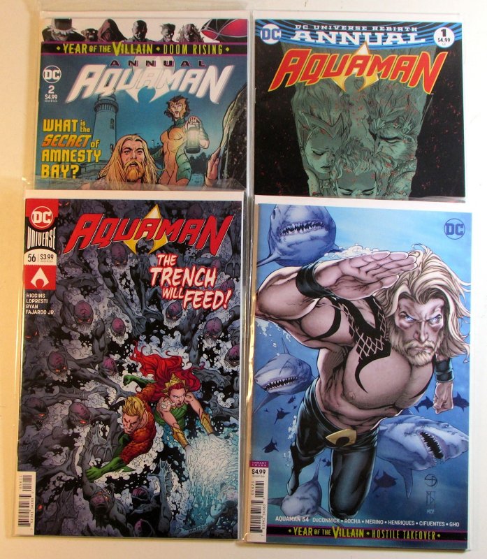 2020 Aquaman Lot of 4 #54b, 56, Annual 1, 2 DC 6th Series Comic Books (DC Comics, 2020), raw, ungraded comic book — front cover