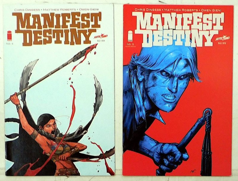 Manifest Destiny Lot of 2 #4, 5 (2014) Skybound 1st Print Comic Books (2014), raw, ungraded comic book — front cover