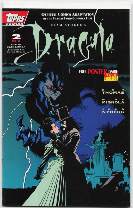 Bram Stoker's Dracula #2 (1992), raw, ungraded comic book — front cover