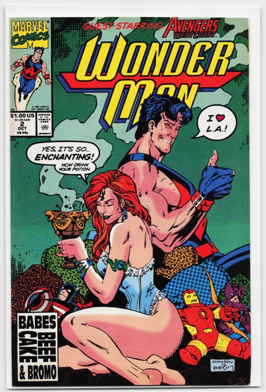 Wonder Man #2 (Marvel Comics, 1991), raw, ungraded comic book — front cover
