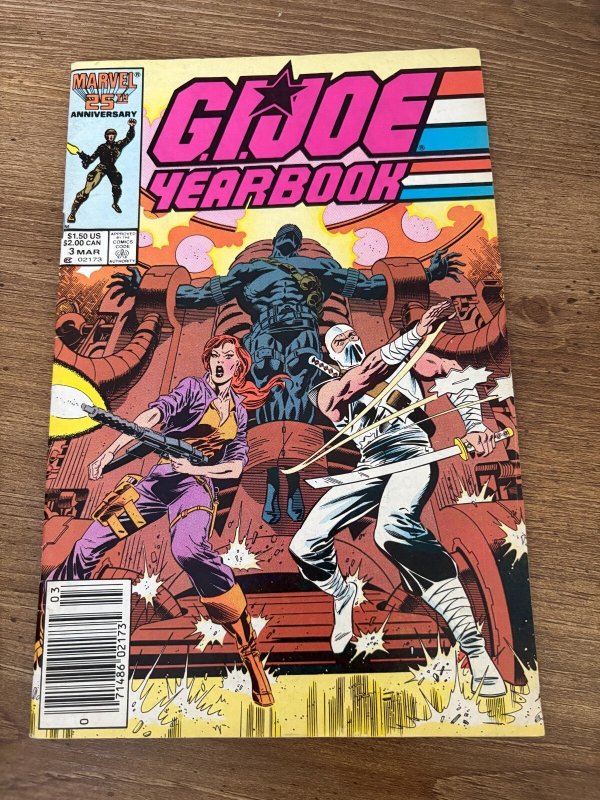 G.I. Joe Yearbook #3 (Marvel Comics), raw comic book in VF condition — front cover