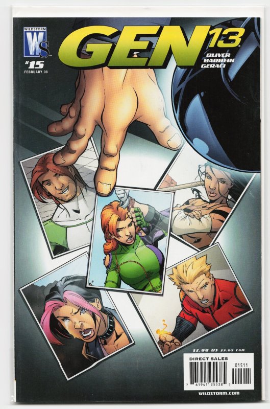 Gen 13 #15 (2008), raw, ungraded comic book — front cover