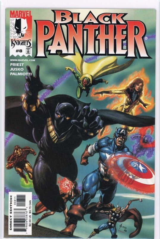 Black Panther #8 (Marvel Comics, 1999), raw comic book in NM 9.4 condition — front cover