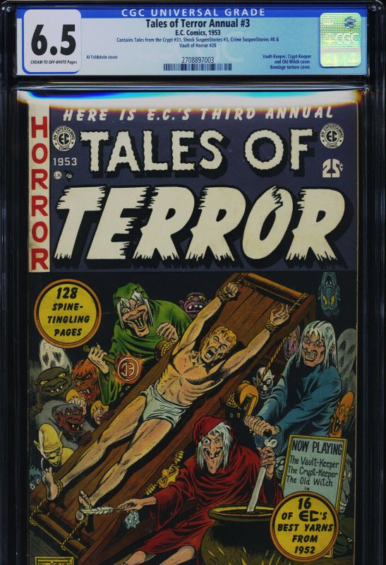 Tales of Terror Annual #3, CGC 6.5 graded comic book, Universal Blue label — front cover in its holder