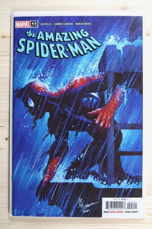 The Amazing Spider-Man #45 (Marvel Comics, 2024), raw comic book in NM+ 9.6 condition — front cover