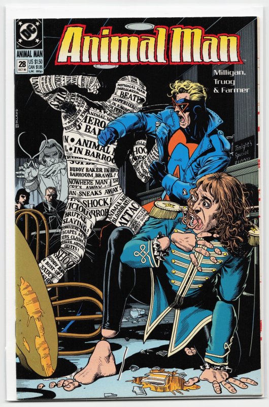 Animal Man #28 (DC Comics, 1990), raw, ungraded comic book — front cover