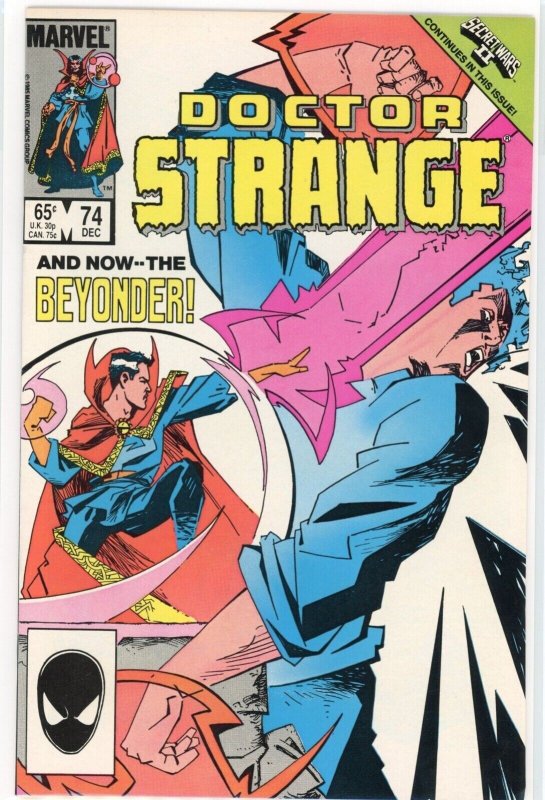 Doctor Strange #74 (Marvel Comics, 1985), raw comic book in VF 8.0 condition — front cover