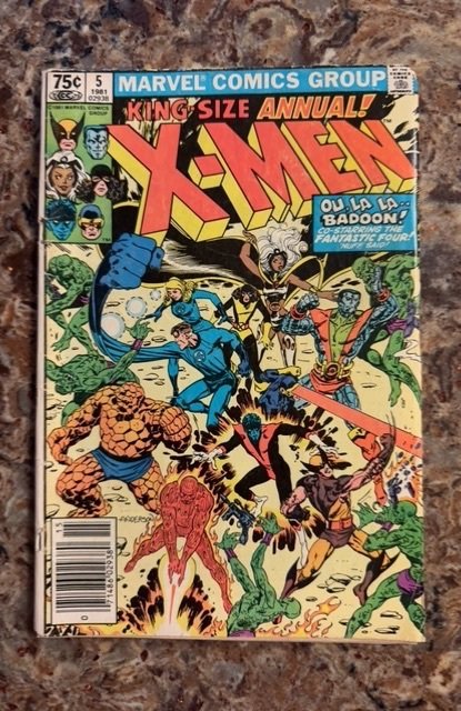 X-Men Annual #5 (Marvel Comics, 1981), raw, ungraded comic book — front cover