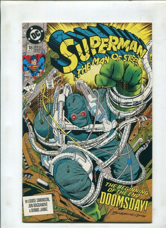 Superman: Man of Steel #18 (DC Comics, 1992), raw comic book in 9.0 condition — front cover