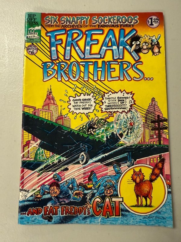 Freak Brothers #6, raw comic book in FN condition — front cover