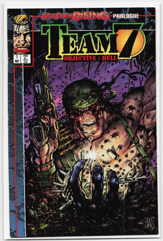 Team 7 - Objective: Hell #1 (Image Comics, 1995), raw, ungraded comic book — front cover
