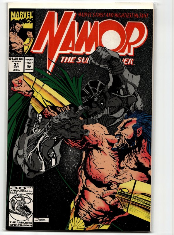 Namor, the Sub-Mariner #31 (Marvel Comics, 1992), raw, ungraded comic book — front cover