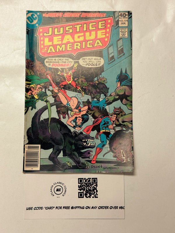 Justice League of America #174 (DC Comics, 1980), raw comic book in VF condition — front cover