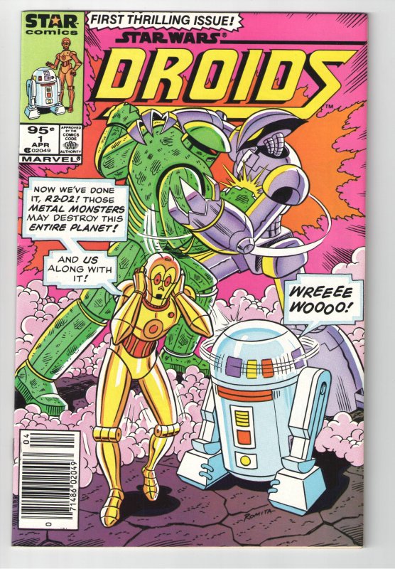 Star Wars Droids #1 (Star Comics, 1986), raw comic book in NM 9.6 condition — front cover