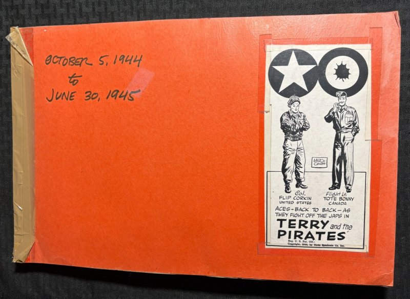1944-1945 Terry & THE Pirates Scrapbook 1 Ad 37 Color Sundays & 228 B&W Dailies (1944), raw, ungraded comic book — front cover