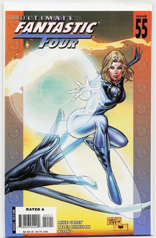 Ultimate Fantastic Four #55 (2008), raw, ungraded comic book — front cover