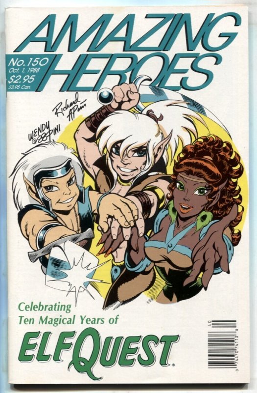 Amazing Heroes #150 (1988), raw, ungraded comic book — front cover