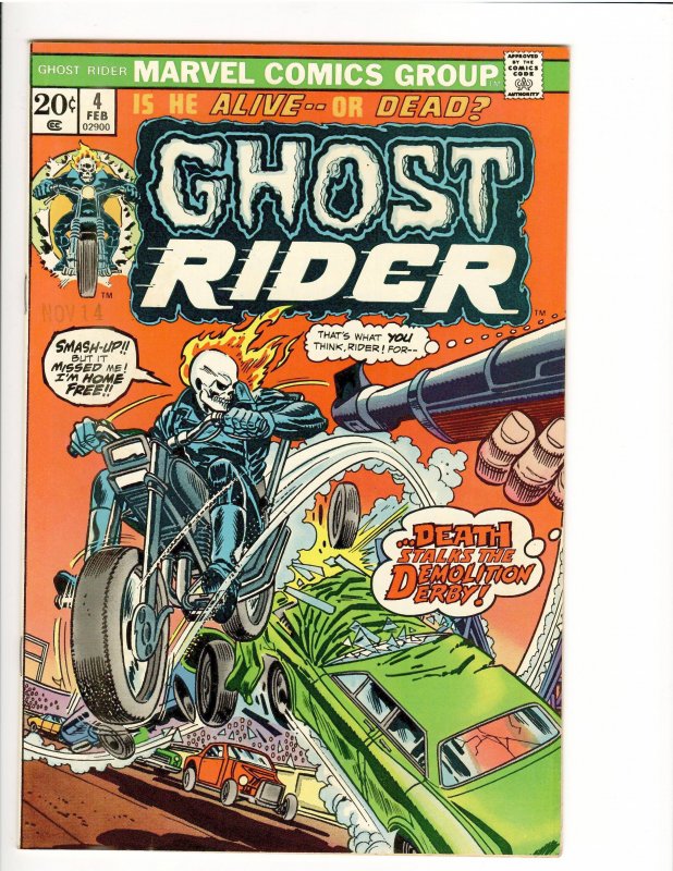 Ghost Rider #4 (Marvel Comics), raw comic book in NM 9.4 condition — front cover