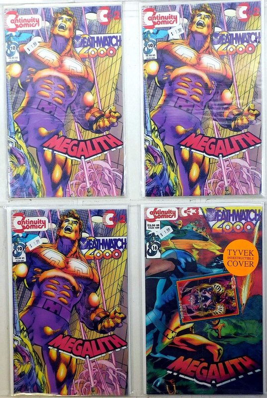 Megalith Lot of 4 #2 x3, 3 (1993) Continuity Comics 1st Print Comic Books (1993), raw, ungraded comic book — front cover