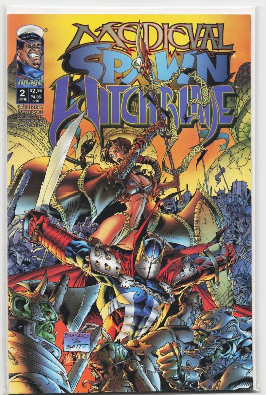Medieval Spawn / Witchblade #2 (Image Comics, 1996), raw, ungraded comic book — front cover